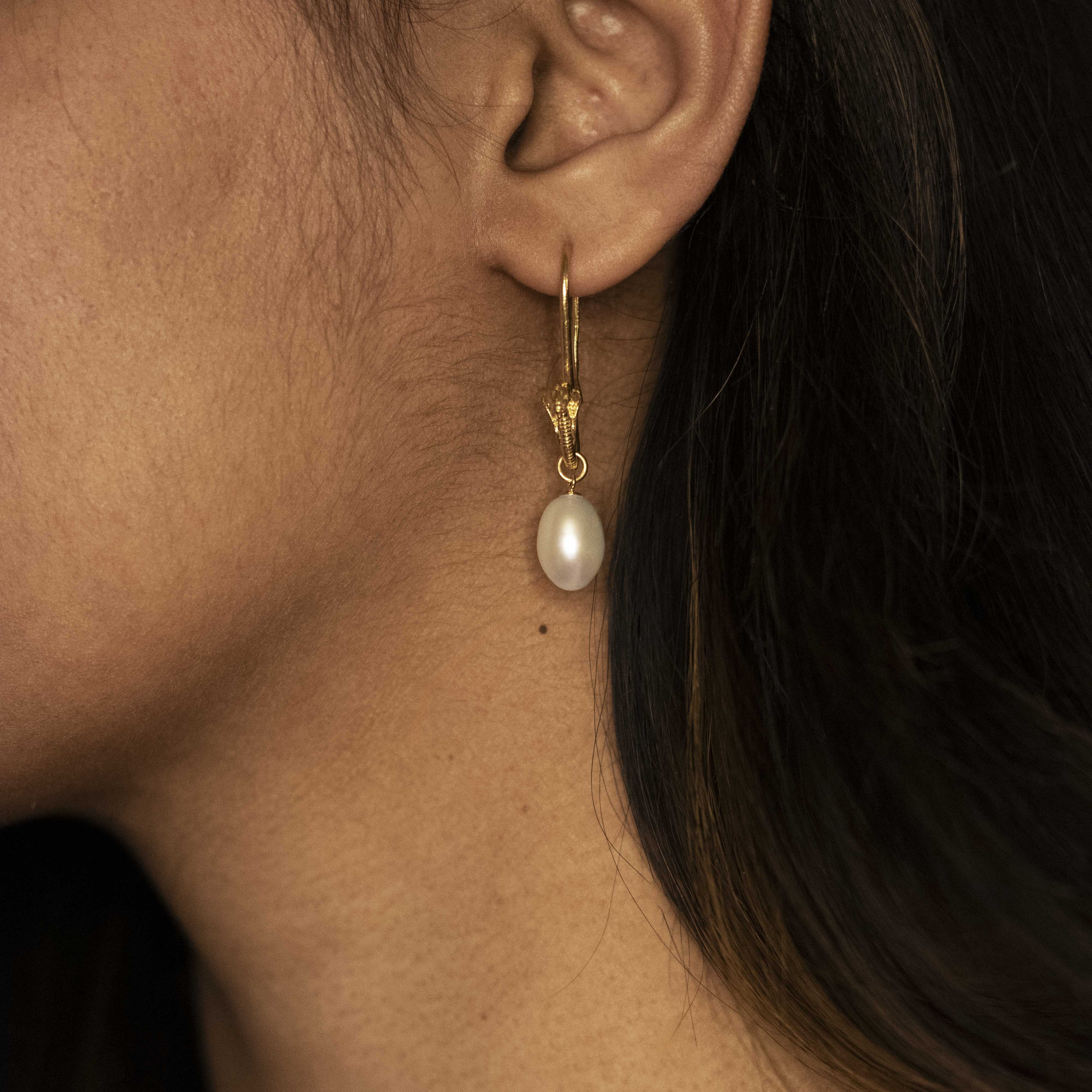 Bloomingdale's Cultured Freshwater Pearl Drop Earrings in 14K Yellow Gold,  8mm | Bloomingdale's